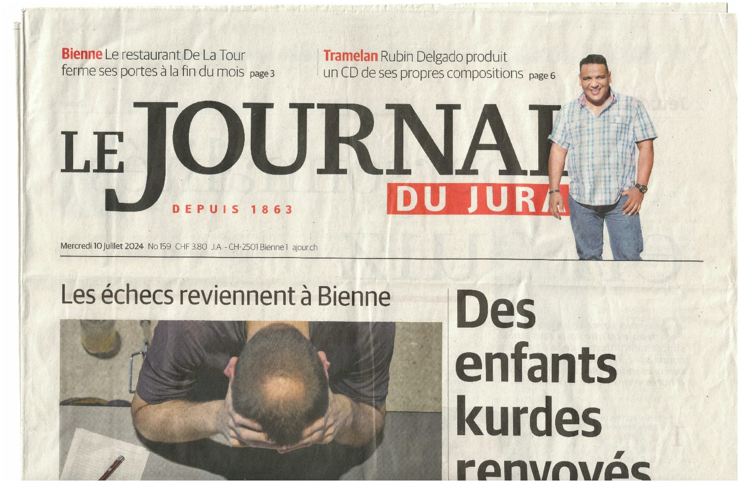 Journal du Jura première page